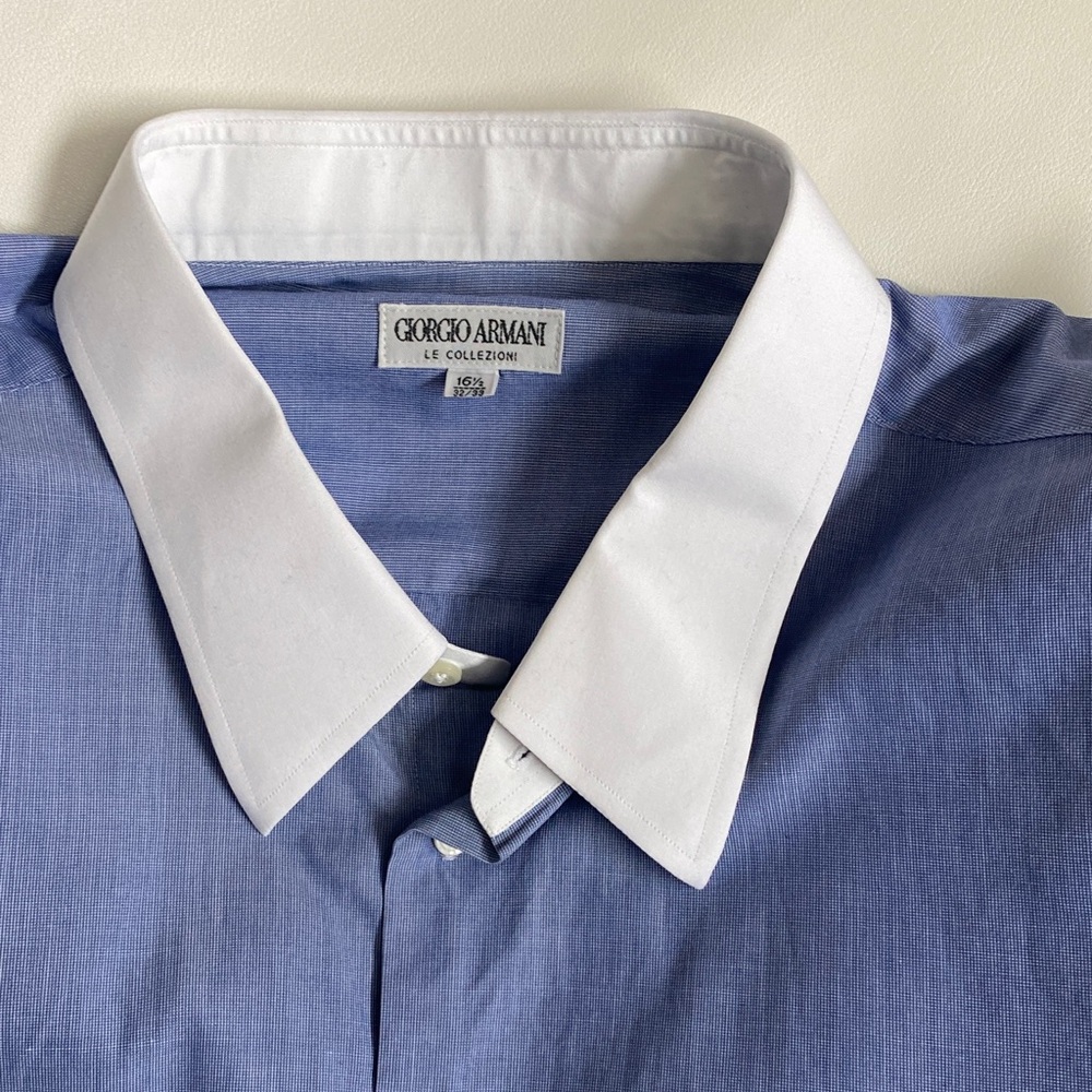 Giorgio Armani Men's Two-Tone Dress Shirt